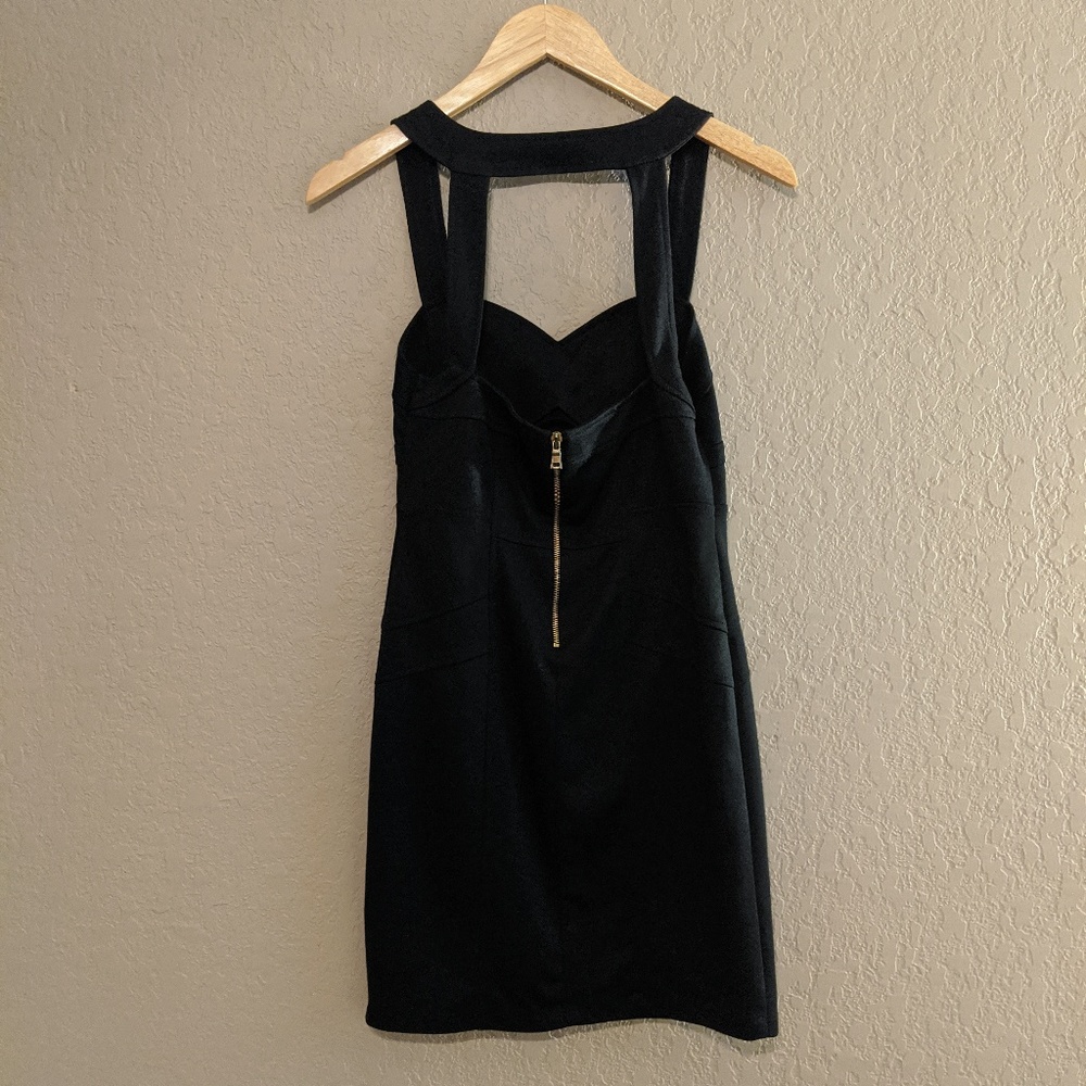 🎇 Rampage Black Bodycon Strappy Cocktail Dress M_3